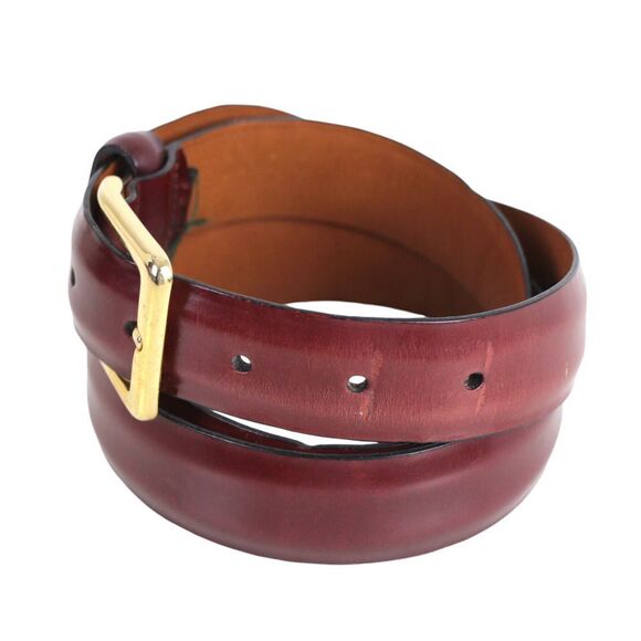 Cole Haan REDDISH BROWN GENUINE LEATHER 1 1/8"Wd CASUAL DRESS BELT Sz 38/95 (B31 - Picture 3 of 15